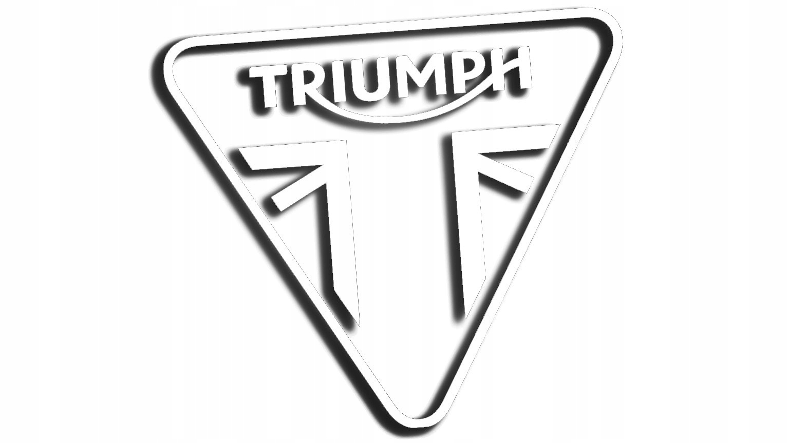 

Wycinana naklejka Triumph biała