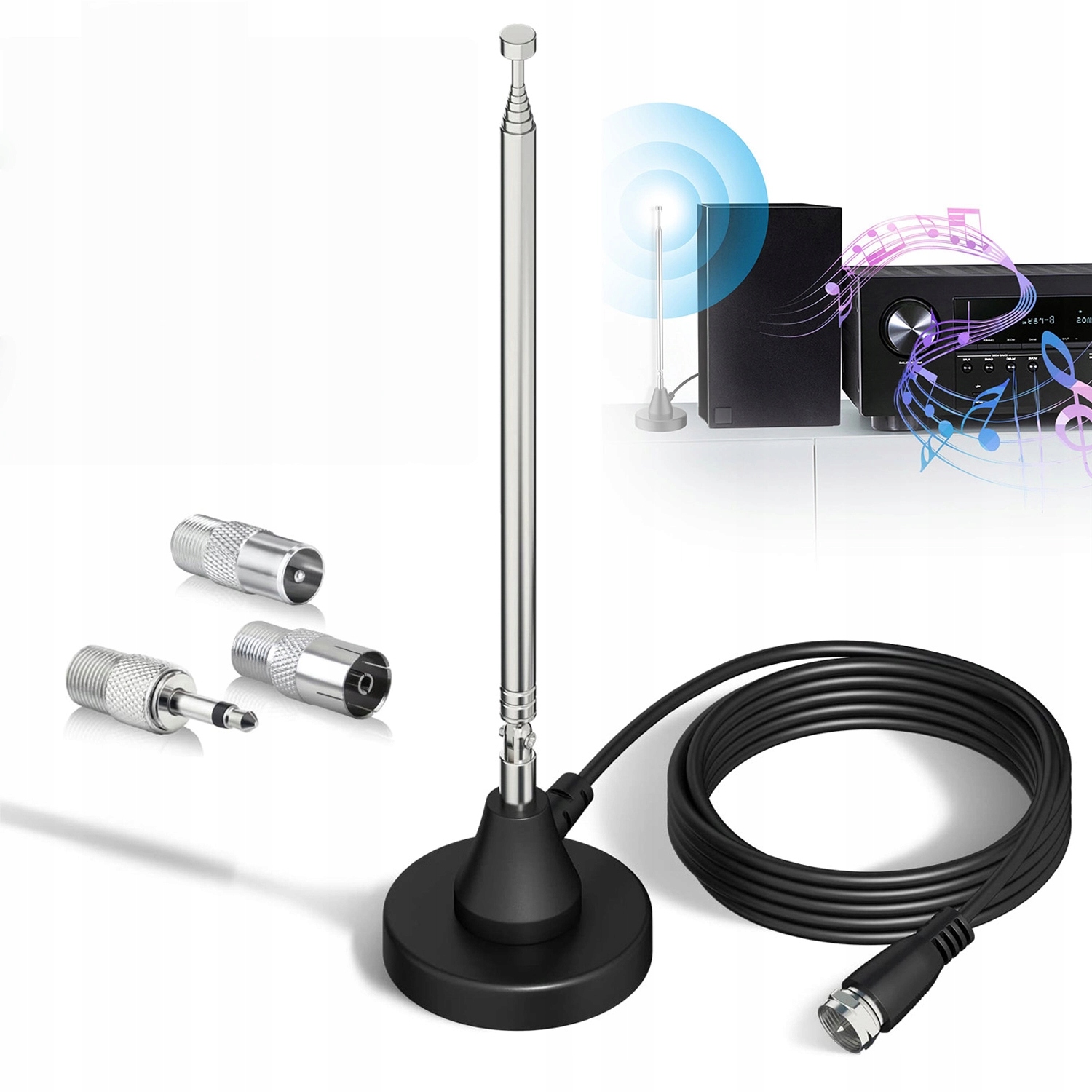 ANTENA POKOJOWA HIFI FM DAB RADIO TELESKOPOWA DO WZMOCNIENIA SYGNAŁU