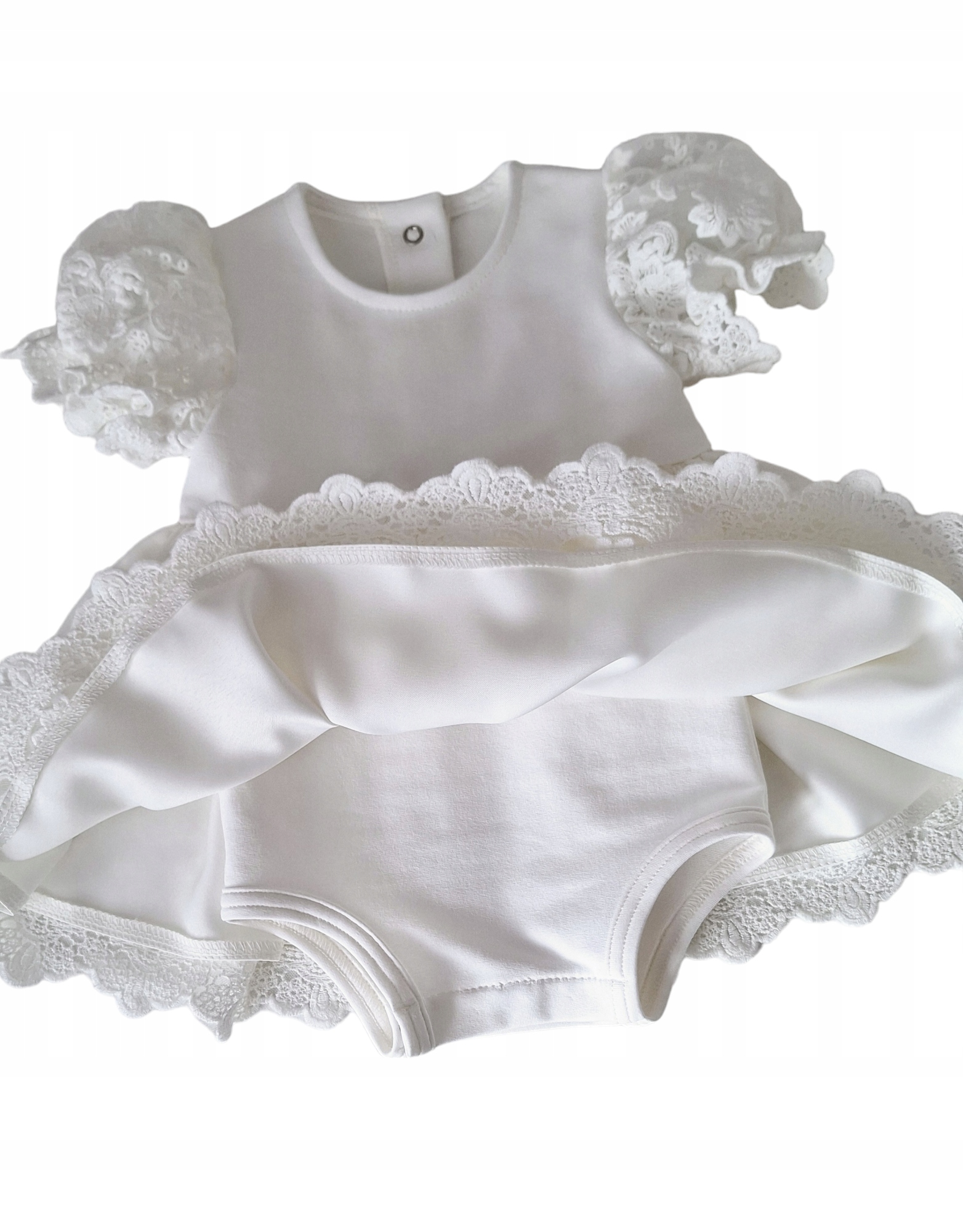 Sukienka do Chrztu GABRYSIA sukienko-body Odcień ecru