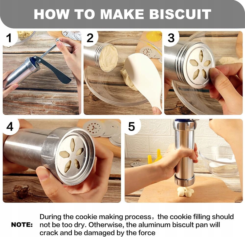 Zestaw do wyciskania ciasteczek maszyna do pieczenia, 20 form do ciastek EAN (GTIN) 7694314313814