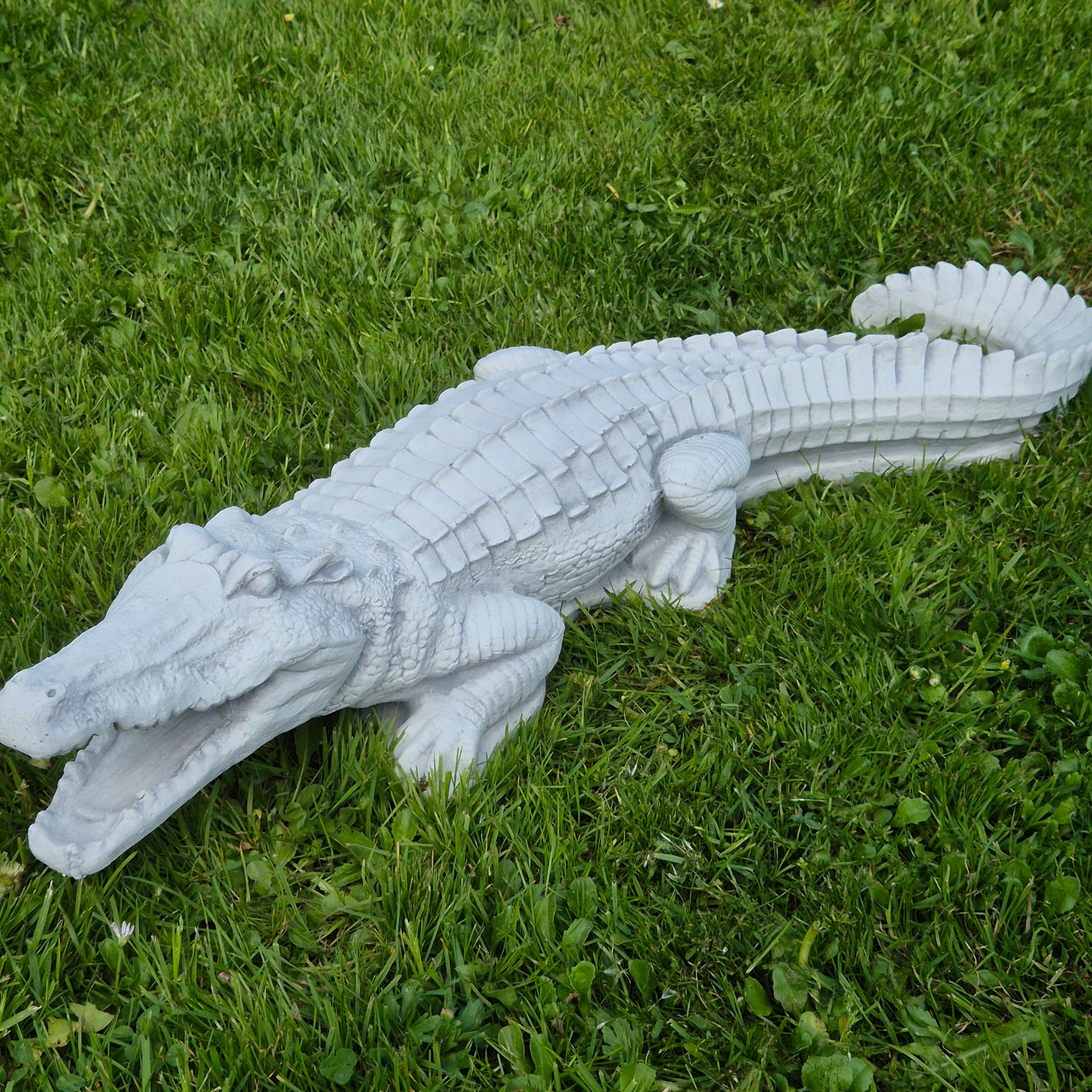 Betónová Figúrka Veľký Krokodíl 68 cm 10 kg mrazuvzdorná záhradná dekorácia