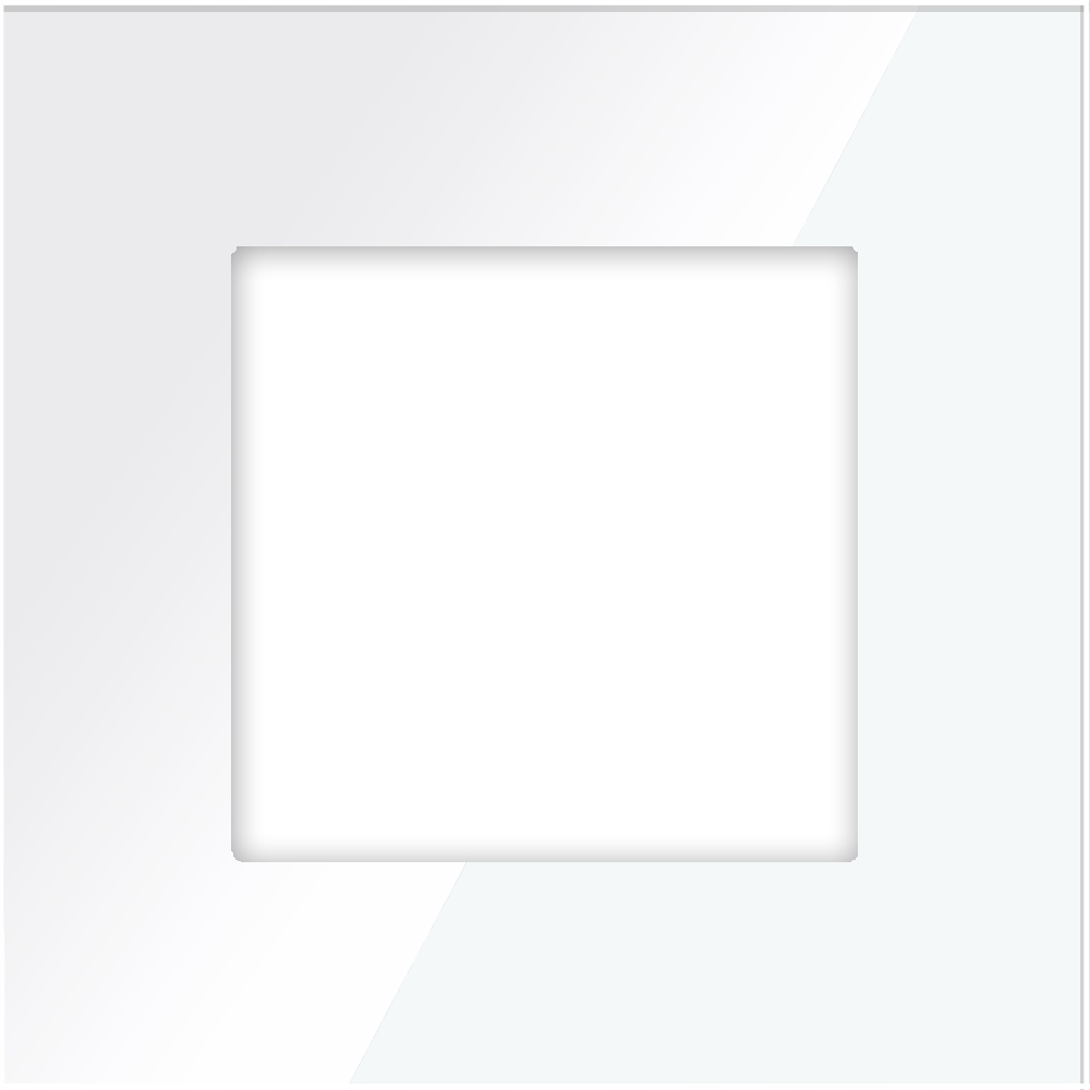 Ramka Szklana Pojedyncza Biała do Modułów MIUUN