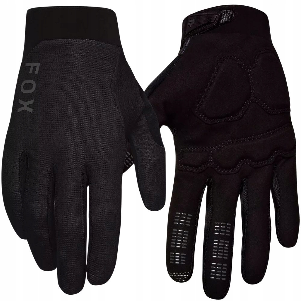 Rękawiczki Rowerowe Fox Ranger Gel Żelowe Black Czarne Długie Na Rzep L