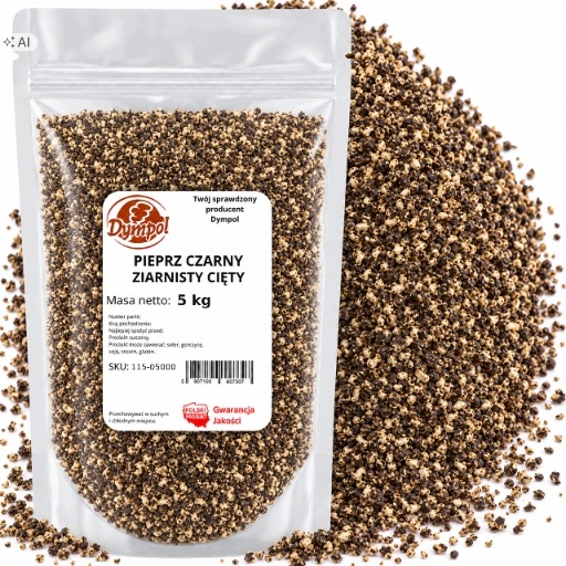 Pepř Černý Zrnitý Řezaný Koření Na Maso Omáčkových Pokrmů 5 Kg