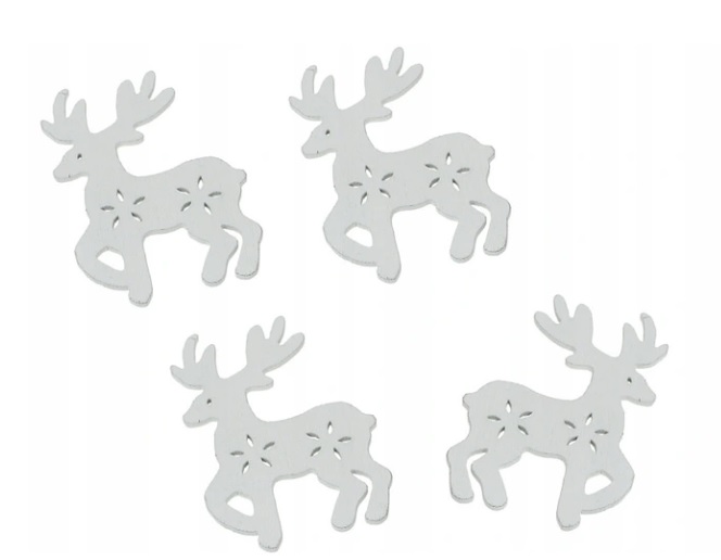 

Drewniany Renifer Zawieszka Na Choinkę 4 szt.