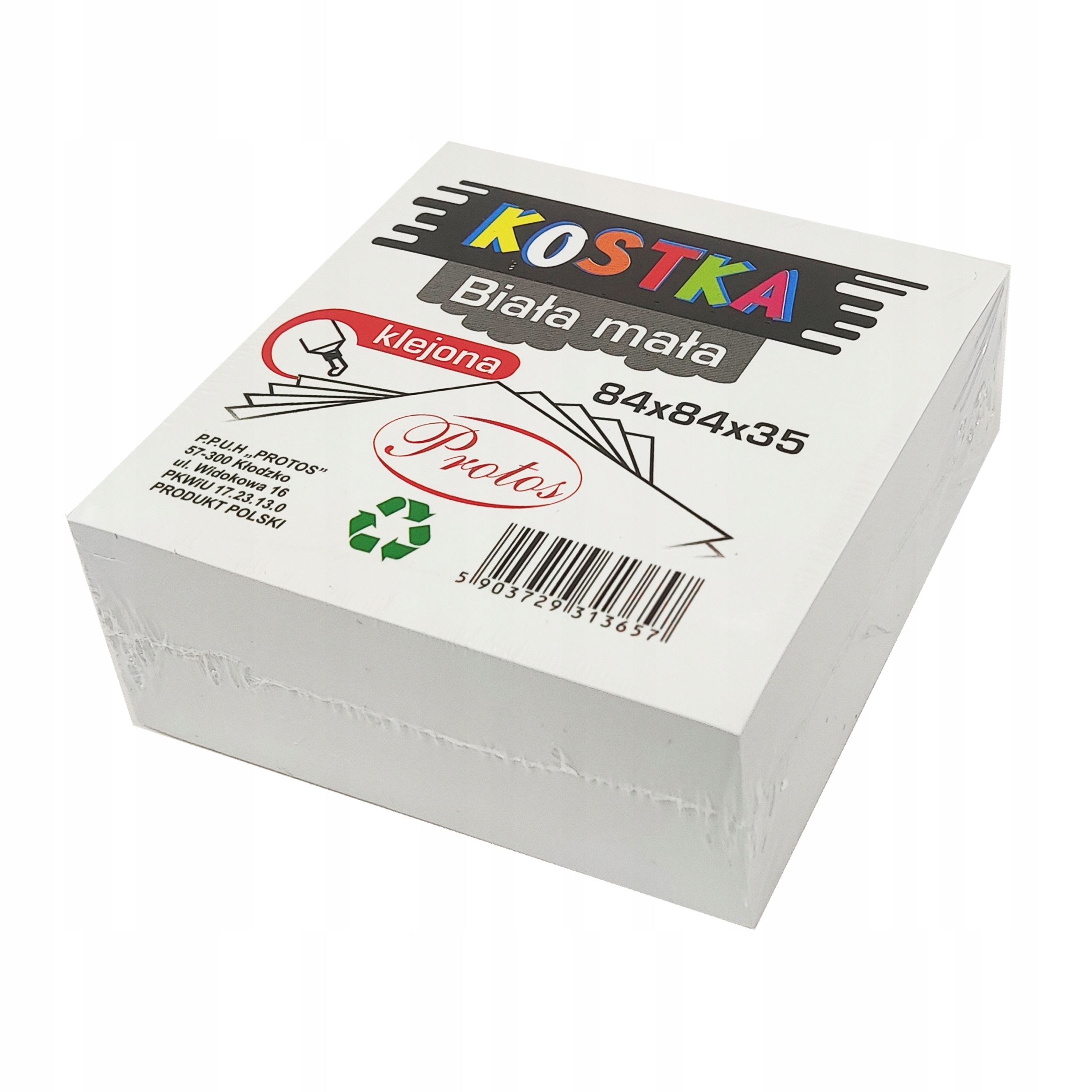 

Kostka Notes Biurowa Klejona Karteczki Biała 1 Szt