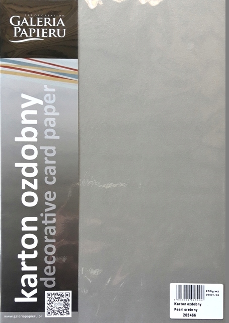 

Karton ozdobny Pearl 250g Srebrny 205466