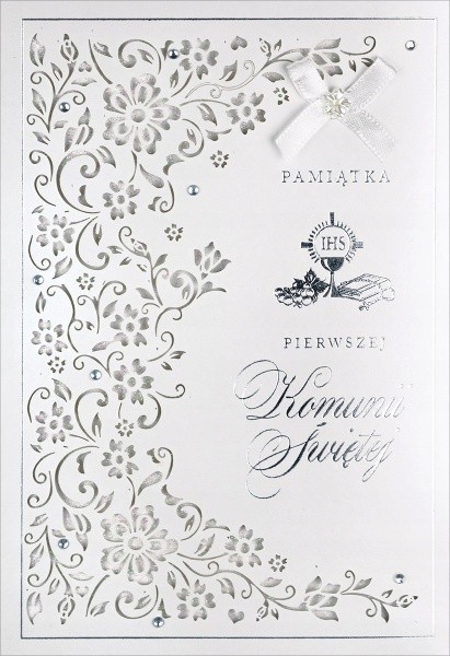 

Komunijne Kartki z ażurowymi zdobieniami lux H1082