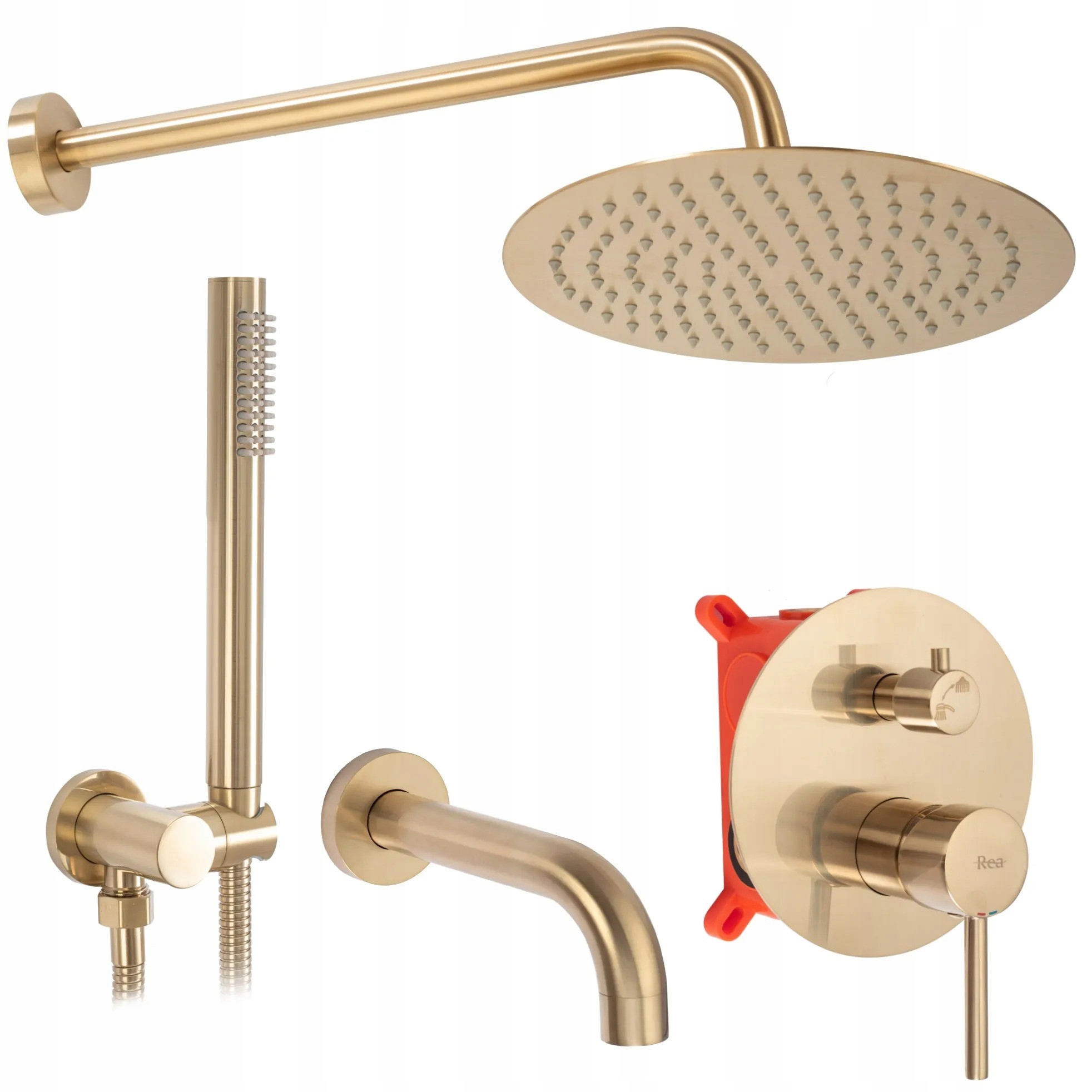 Vaňový podomietkový set Lungo Zlatý kartáčovaný