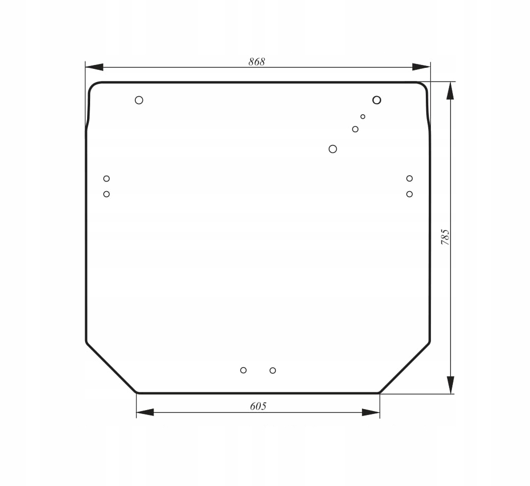 Заднее стекло John Deere M5, 5e, 6d, 5320 R206835