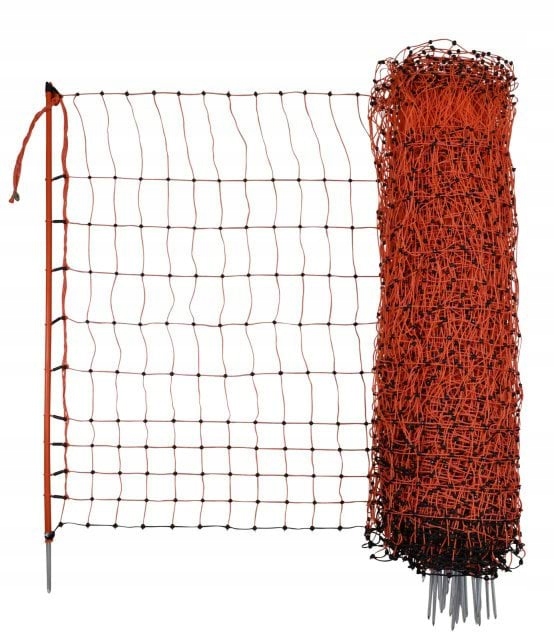 Elektrická Síť Pro Drůbež 50 m x 106 cm Špic Oranžová Kerbl
