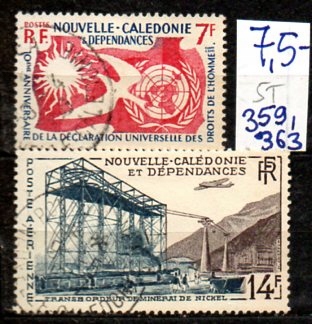 Nowa Kaledonia 5 T , nr 359, 363