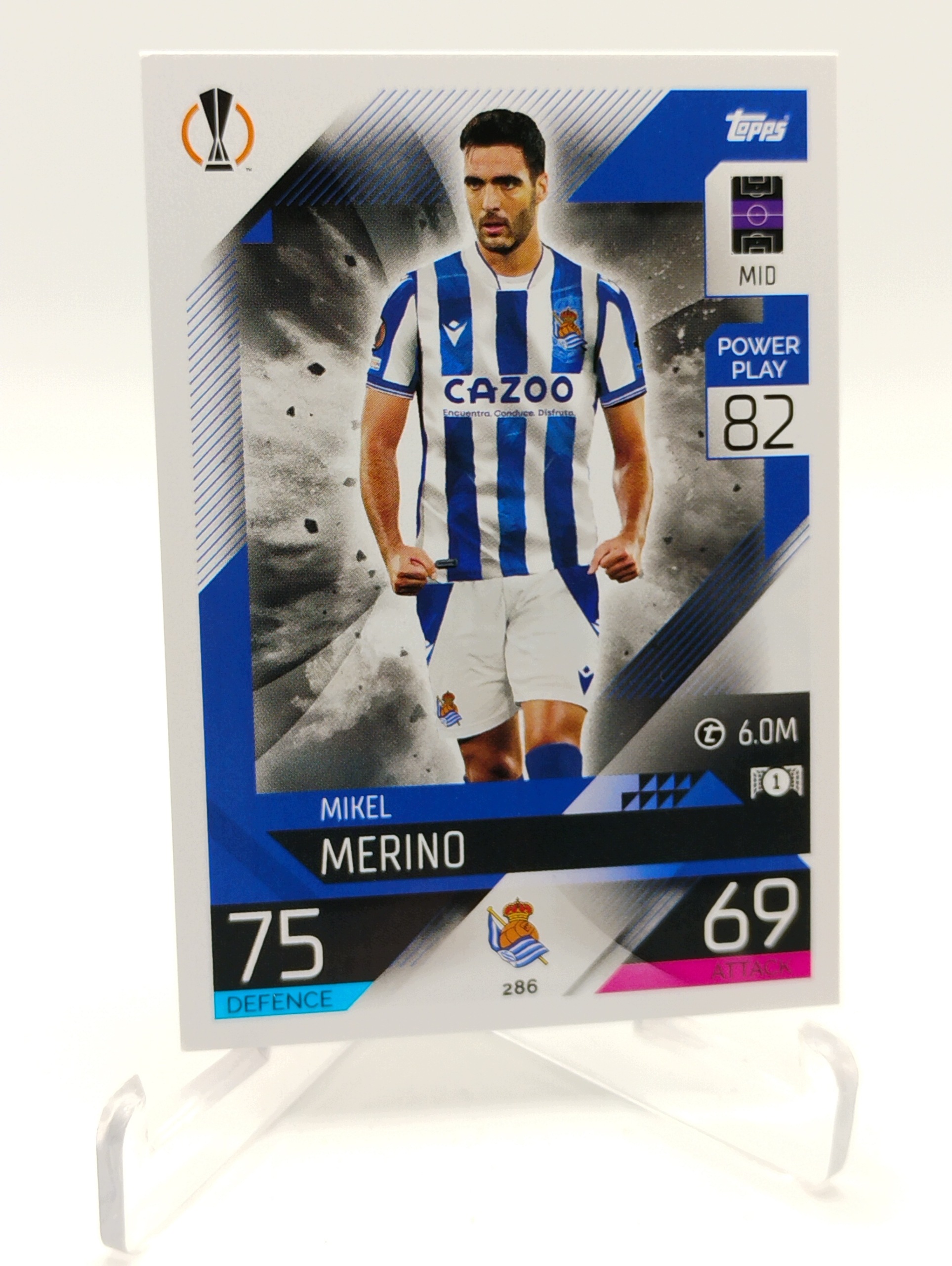 Topps Match Attax 2022-2023 Base Card 286 Mikel Merino Real Sociedad