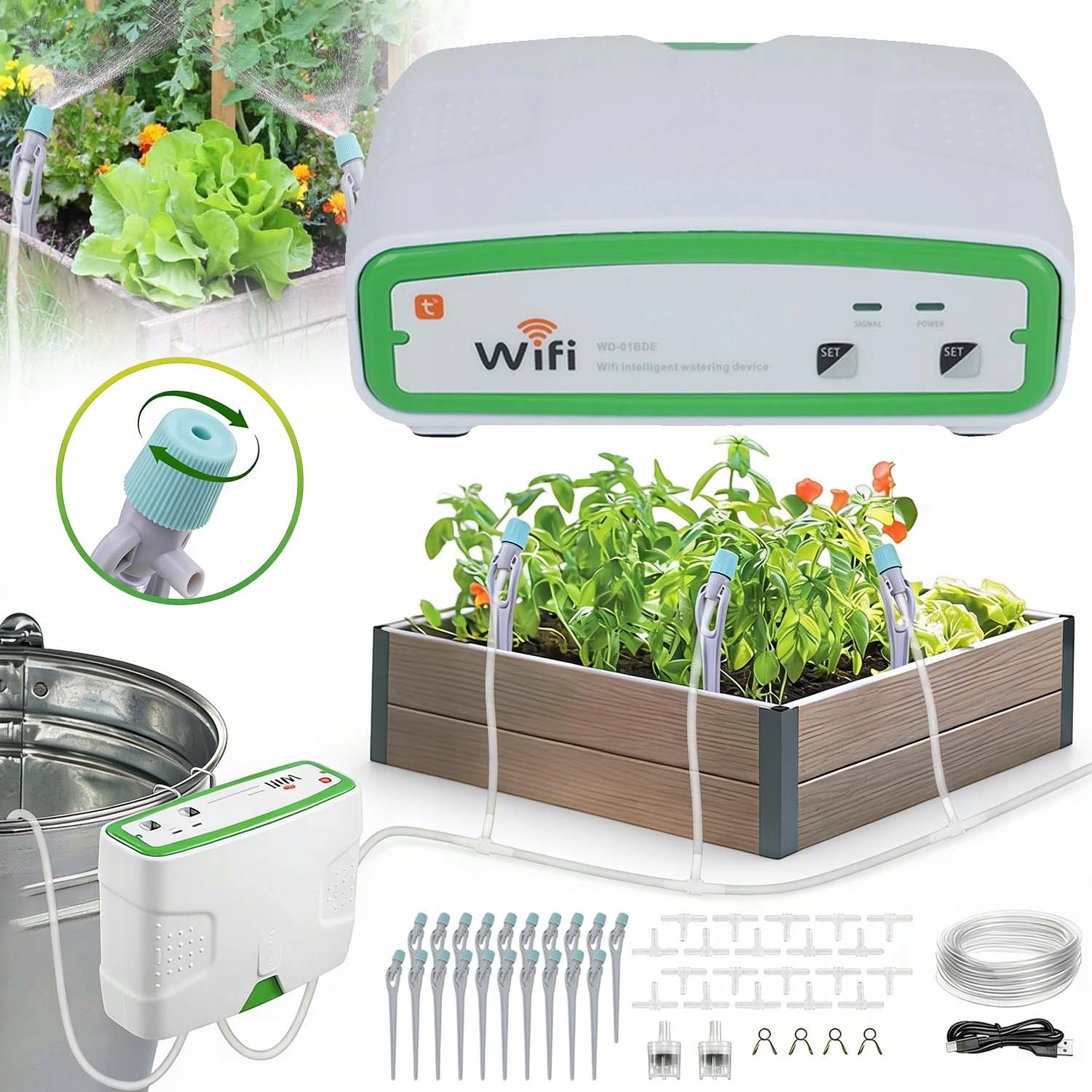 Smart System Na Zavlažování Automatický Inteligentní S 2 Čerpadly Wi-fi/usb