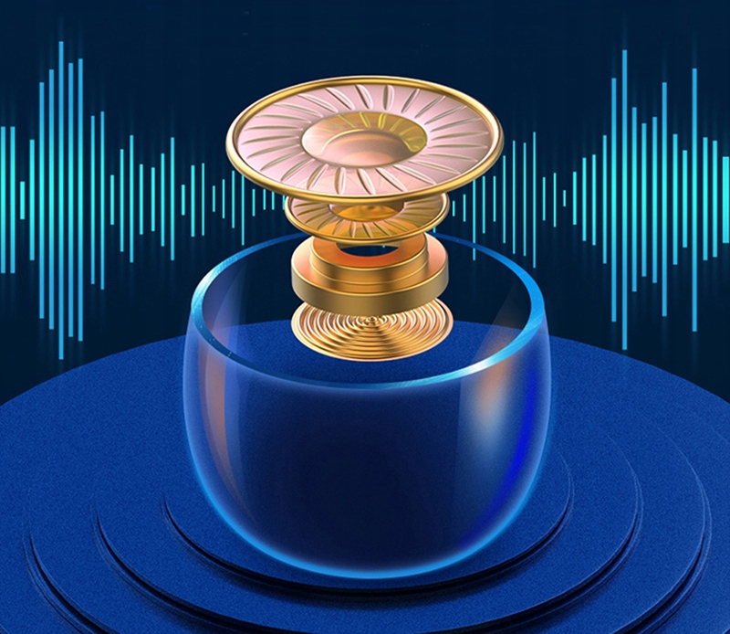 SŁUCHAWKI BEZPRZEWODOWE + POWERBANK LED ROZMOWY Zasięg 10 m