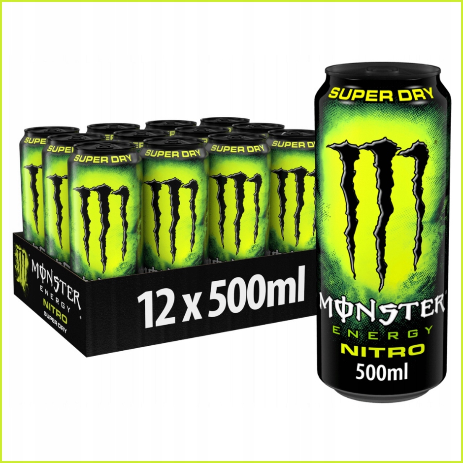 Levně 12 x Monster Energy Nitro Dry Energetický nápoj Energetický 500 ml