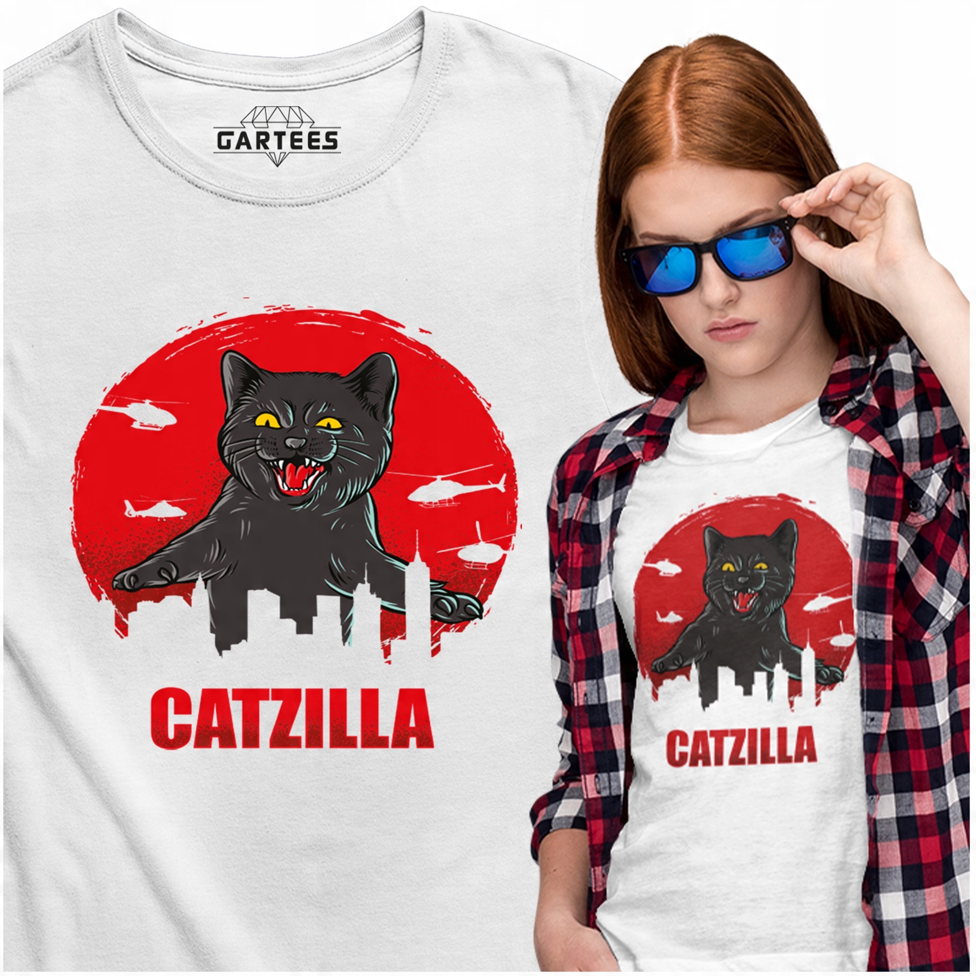 

Koszulka Catzilla Prezent Urodzinowy Dla Kociary
