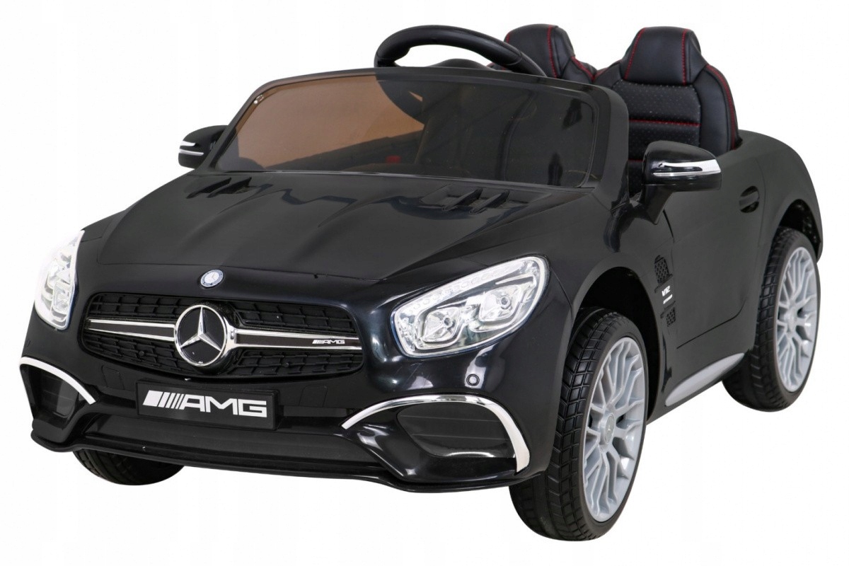 Czarny Mercedes Benz Amg SL65 S elektryczny dla dzieci Pilot