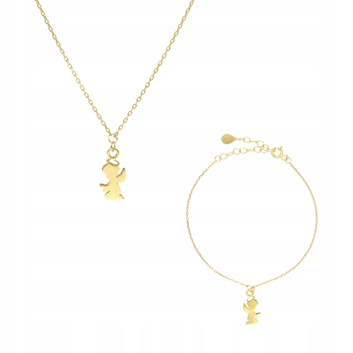 Sada andělíček stříbro pozlacená