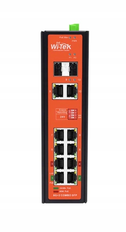 Priemyselný Switch Wi-tek WI-PS310GF-I V2 PoE