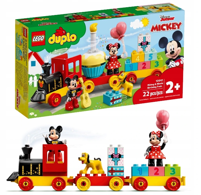

Klocki Lego Duplo pociąg Myszka Miki Mini Pluto 2+