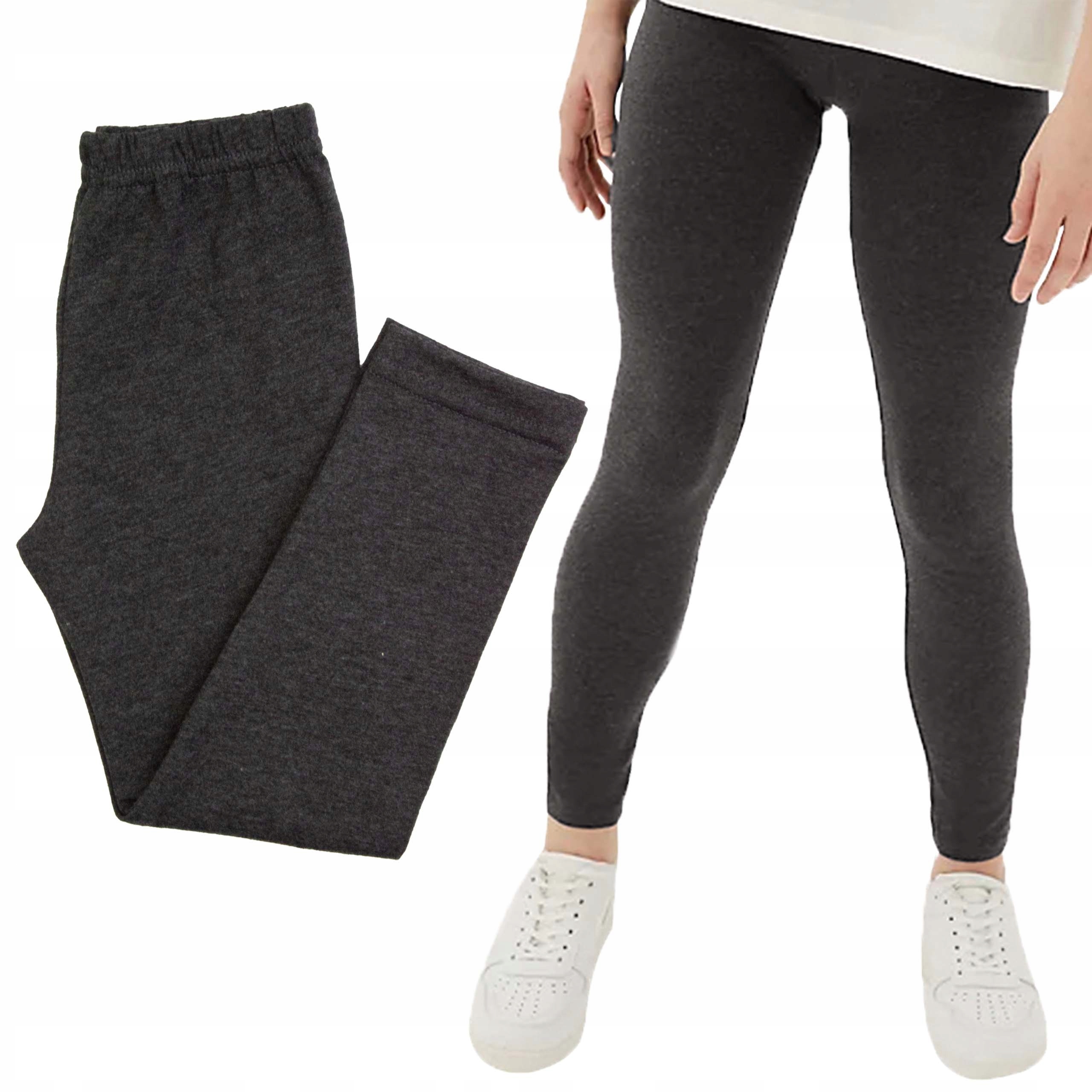 LEGGINSY BAWEŁNIANE GETRY POLSKIE grafit 128