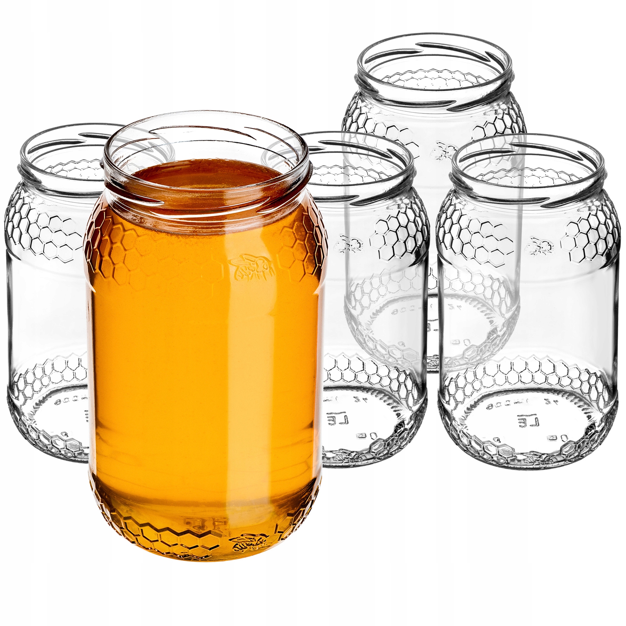 Skleněná Zavařovací Sklenice 900 ml Sklenice Sklenice Na Med Zavařeniny Džem 0,9L 48 ks Fi 82