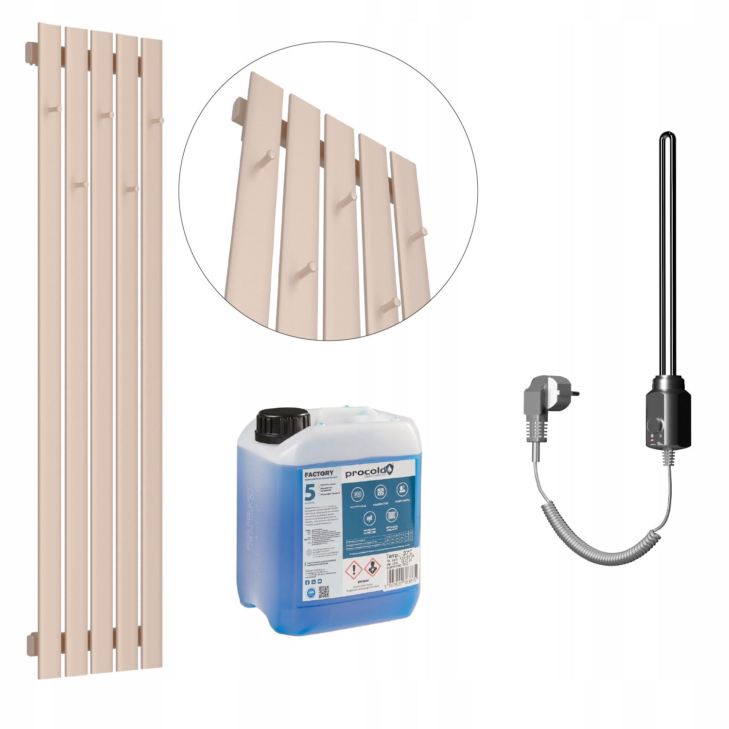 Set Elektrický ohřívač Bellohook 180x38 Zlatý Růžový