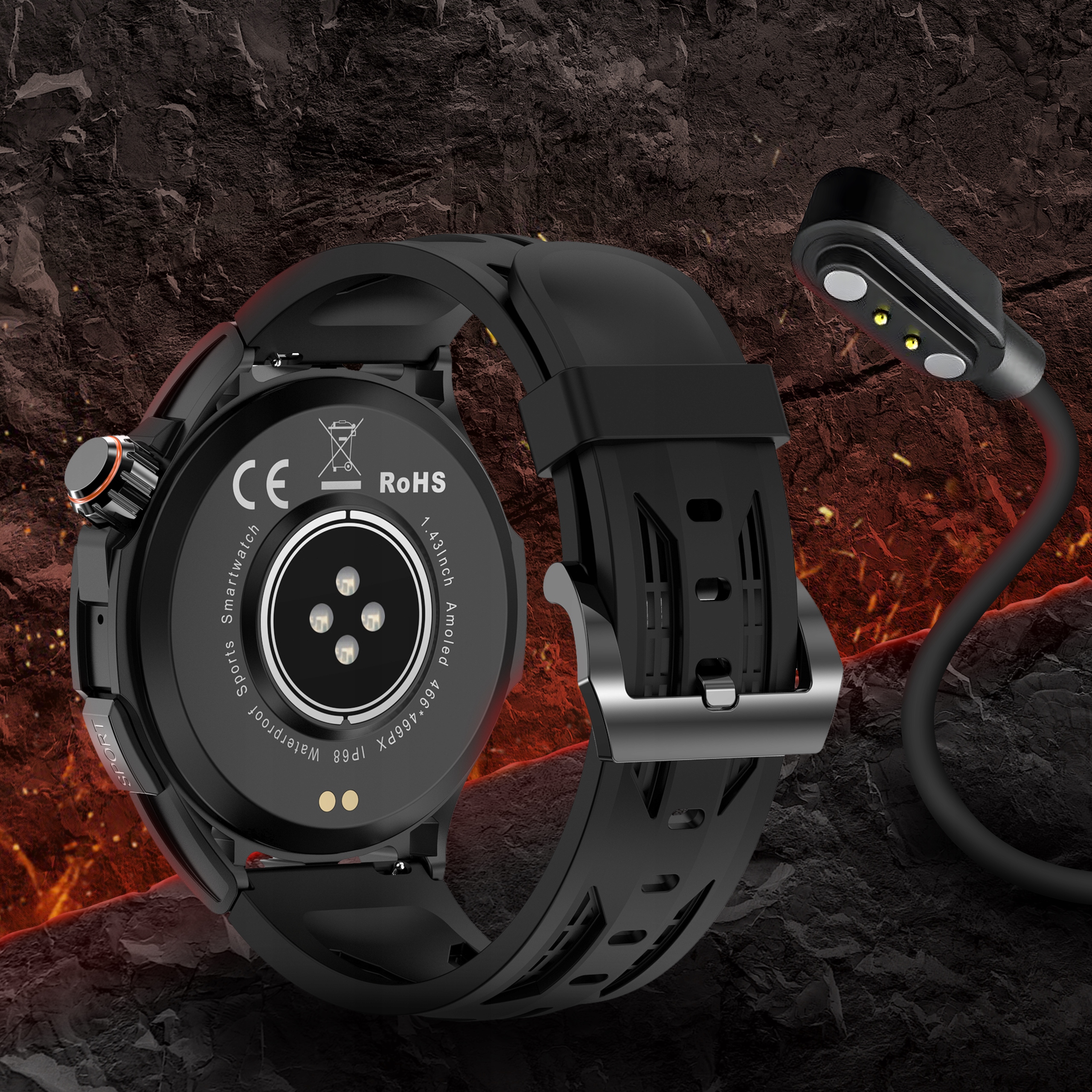 SMARTWATCH ZEGAREK MENU MĘSKI ROZMOWY POLSKIE SPORT AMOLED SMART WATCH Model inny