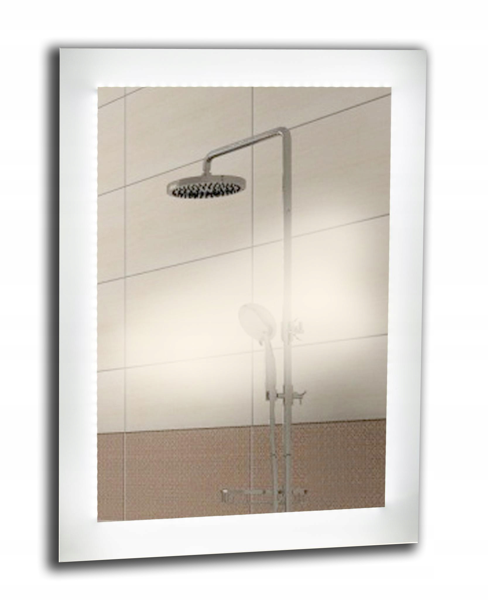 LUSTRO LED BIAŁY 50X60 cm Kształt prostokąt