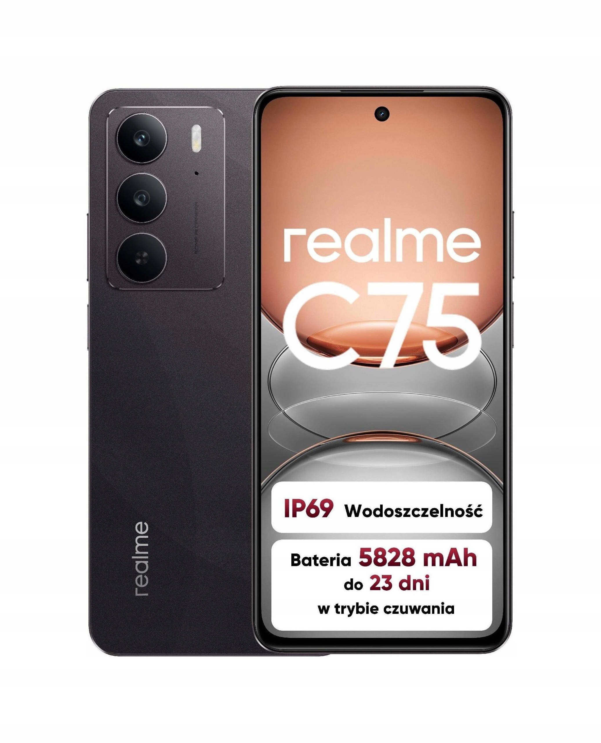 Smartphone realme C75 8/256GB Dual Sim LCD Lte Nfc Černý Storm Black