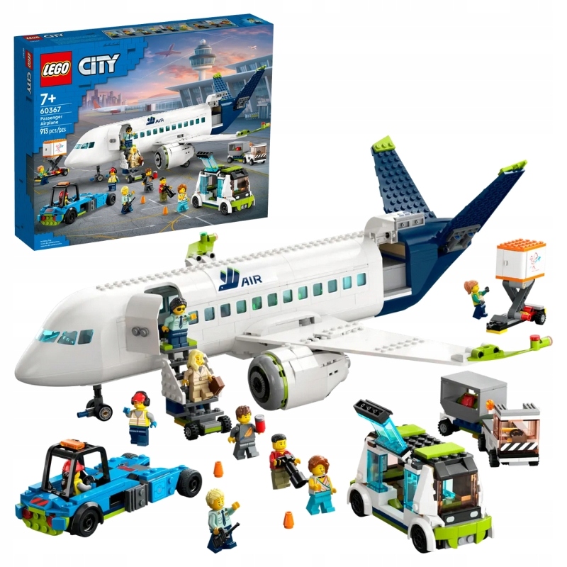 Lego City Dopravní Letadlo Sada Kostek Stavebnice Město 913 Dílků 7+