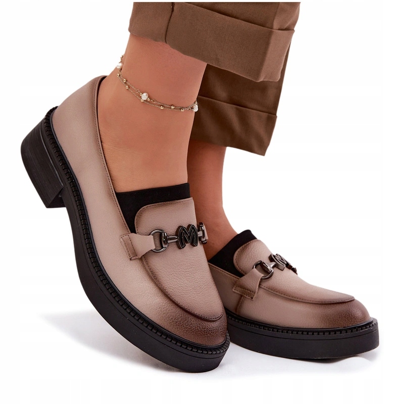 Dámské Mokasíny Z Přírodní Kůže S Ozdobným Detailem Vinceza 39985 Béžové 38