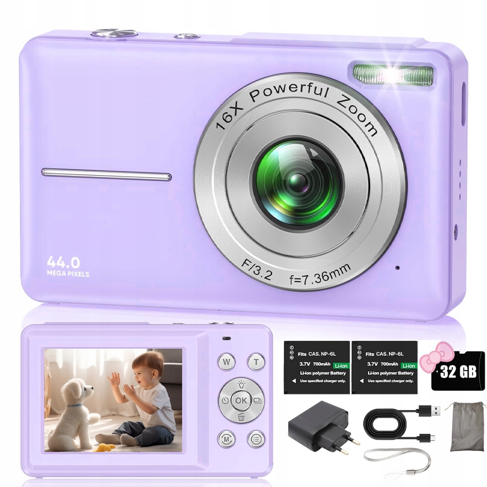 Digitální Fotoaparát 1080P 44 Mp Mini Pro Domácnost A Děti S Vysokou Kvalitou Fotografií