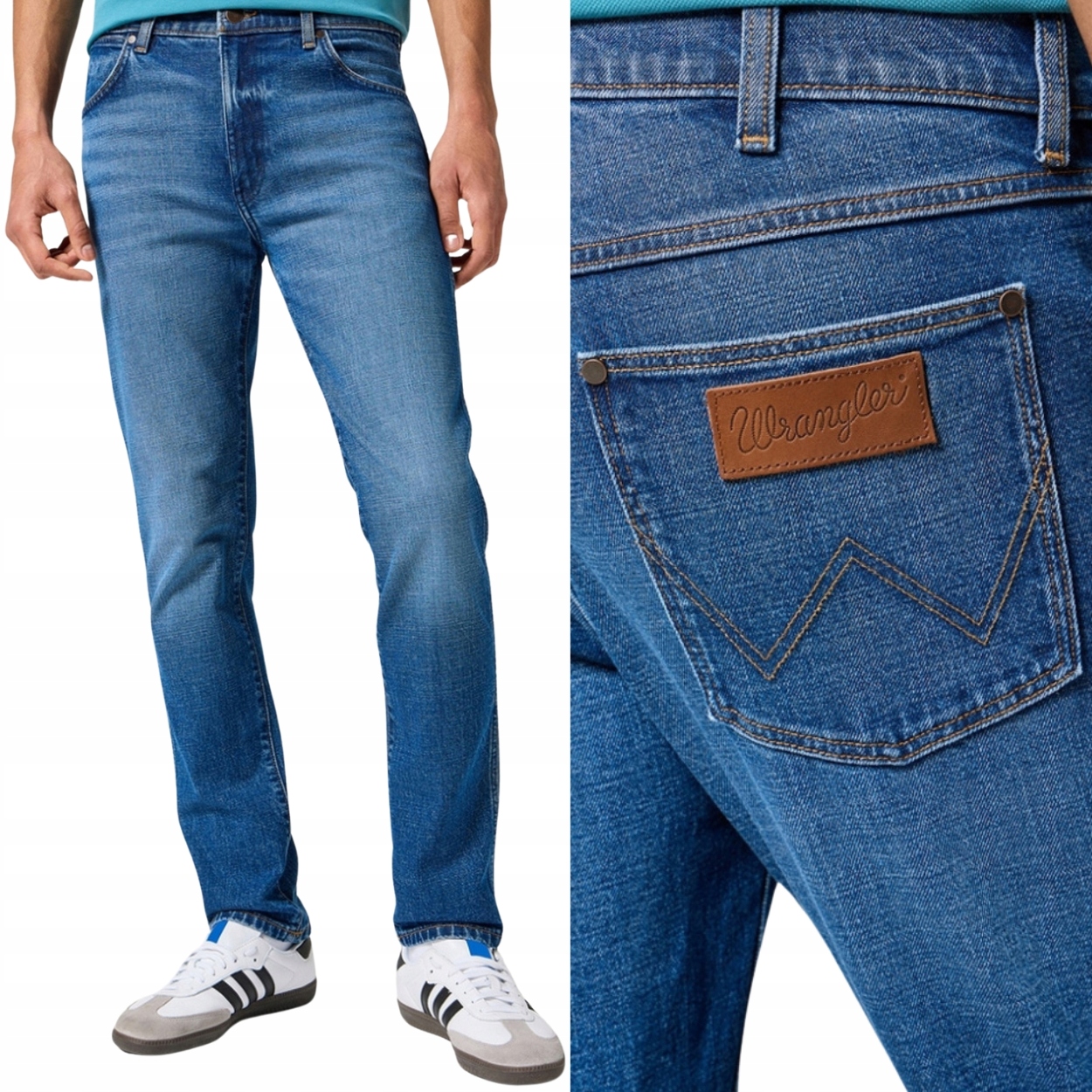 Wrangler Larston slim Raindrop Džins přiléhavé džínové kalhoty W40 L34