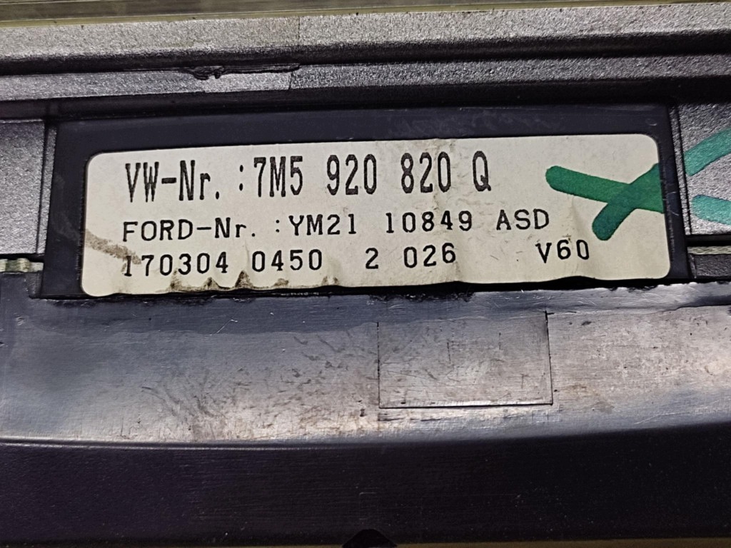 FORD GALAXY MK1 dials 7M5920820Q
