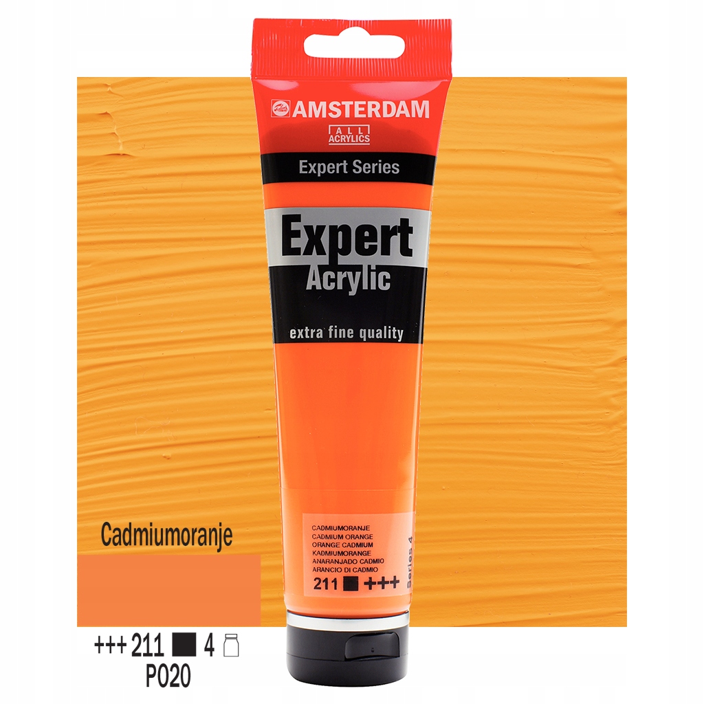 Amsterdam Expert Acrylic 150 Ml Cadmium Orange 211