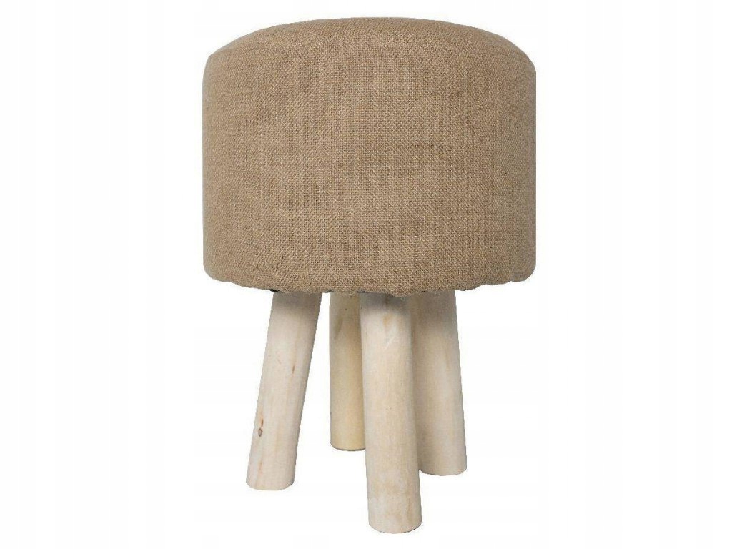 Taburet Kargo s jutovým sedákom, 40 cm