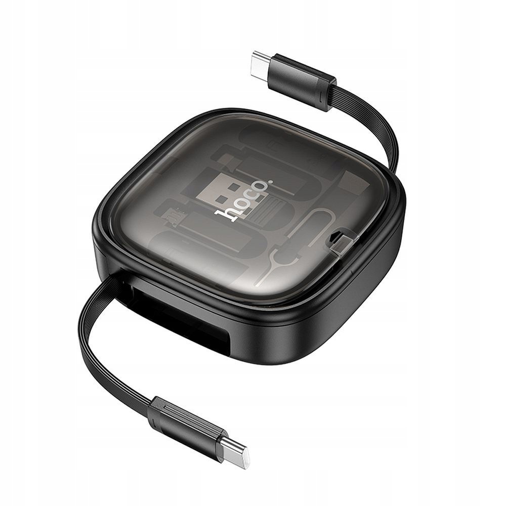 Kabel All-in-one Hoco Pd 3A 60W 0,95 m zwijany w zestawie z wymiennymi