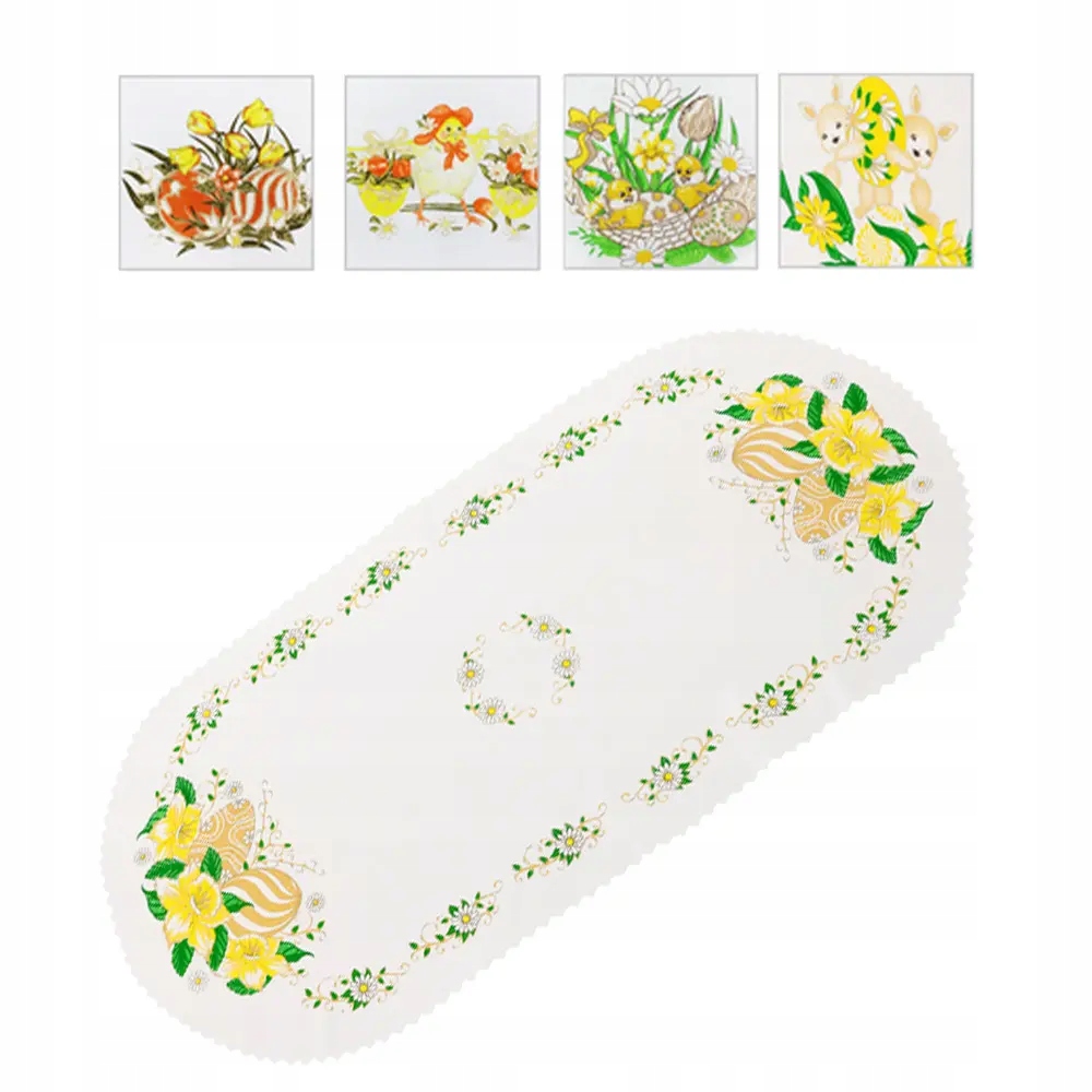 Velikonoční ubrousek elegantní oválný na velikonoční stůl 50x100 cm 1 ks