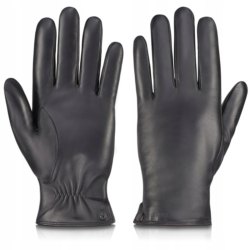 BETLEWSKI Rękawiczki skórzane męskie ocieplane XXL do ekranu dotykowego Kolekcja JAMES iTOUCH