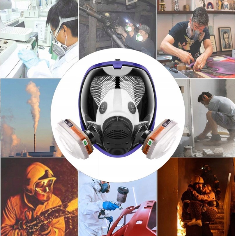 MASKA PEŁNOTWARZOWA 6800 GAZOWA DO OPRYSKÓW PESTYCYDY I LAKIERNICZA KOMPLET Kod producenta MASKA PEŁNOTWARZOWA 6800