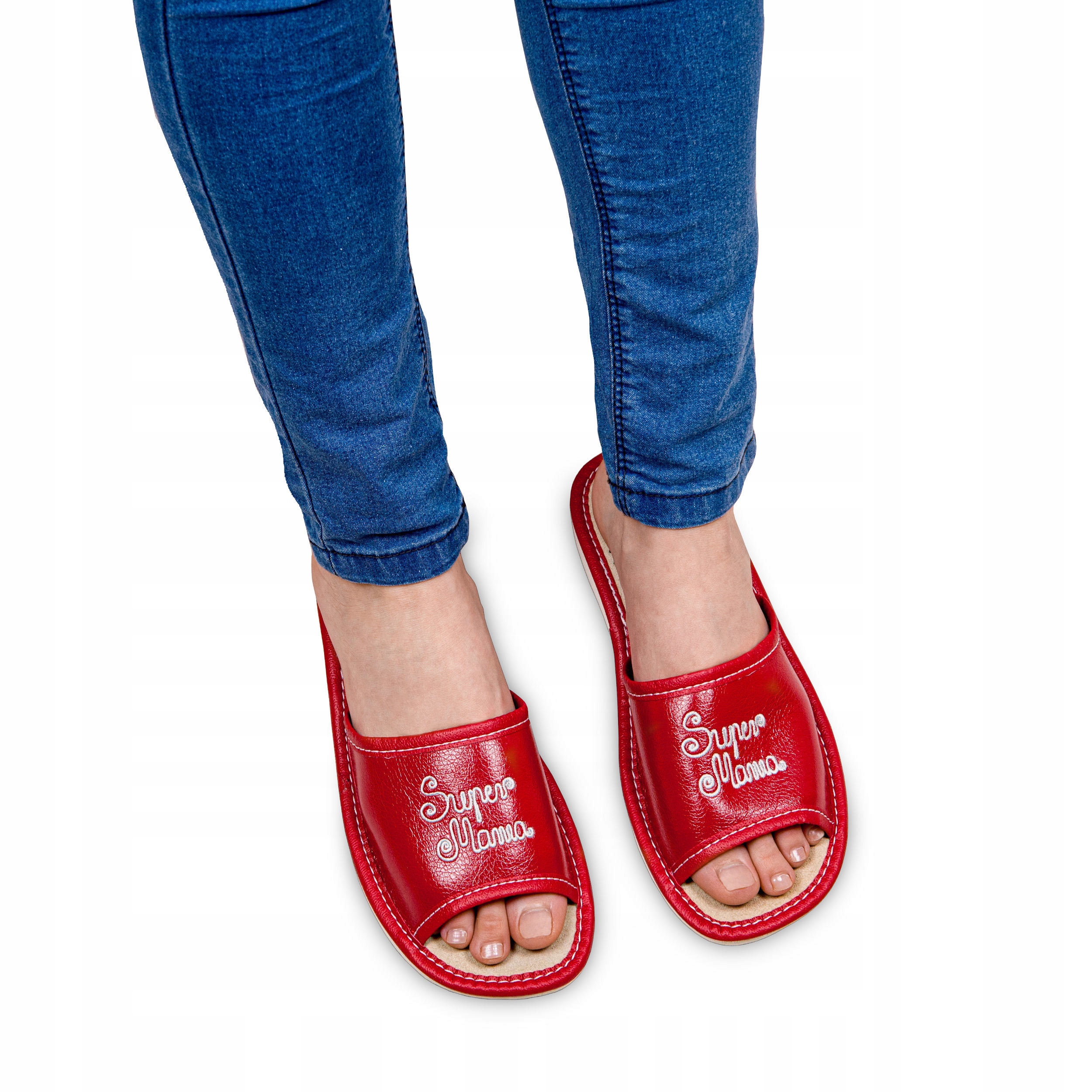 

Kapcie damskie pantofle Super Mama na prezent Nowo