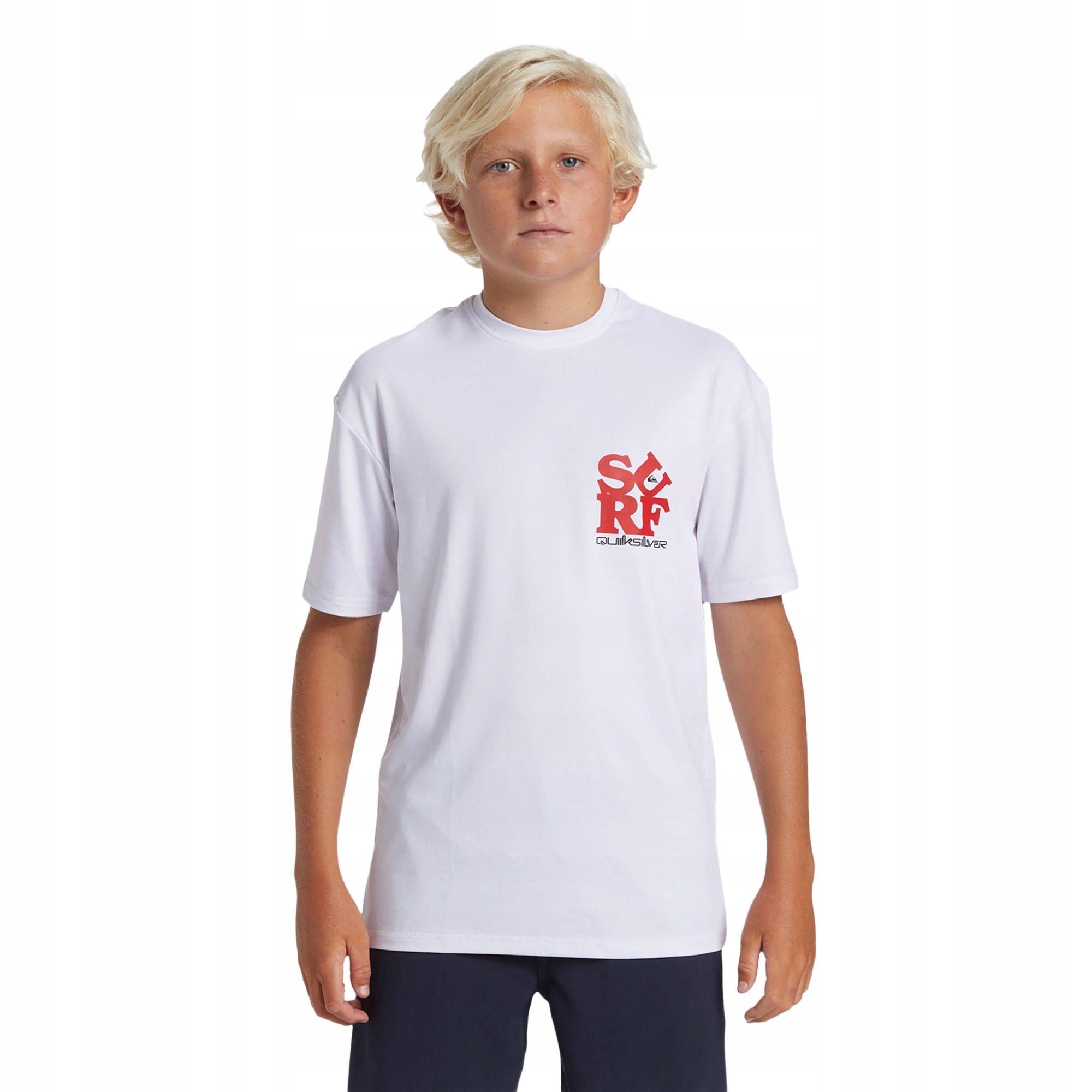 Koszulka do pływania dziecięca Quiksilver Everyday Surf Tee white/black XL