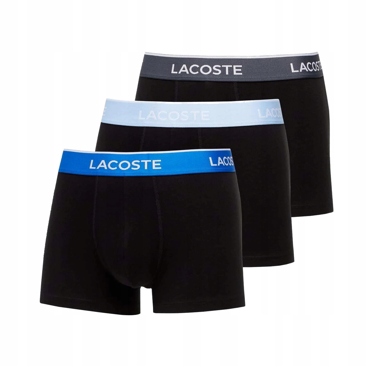 Pánské boxerky Lacoste slipy z bavlny, sada 3 kusů, černé, velikost S
