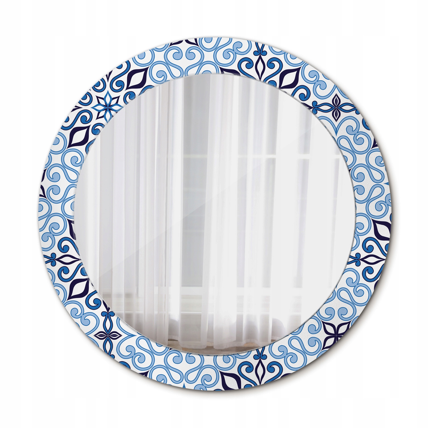 Moderné zrkadlo Modrý arabský vzor 70 cm