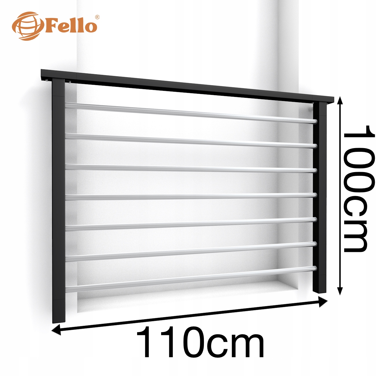 Standard Francúzsky balkón 110 cm Balustrada Ral