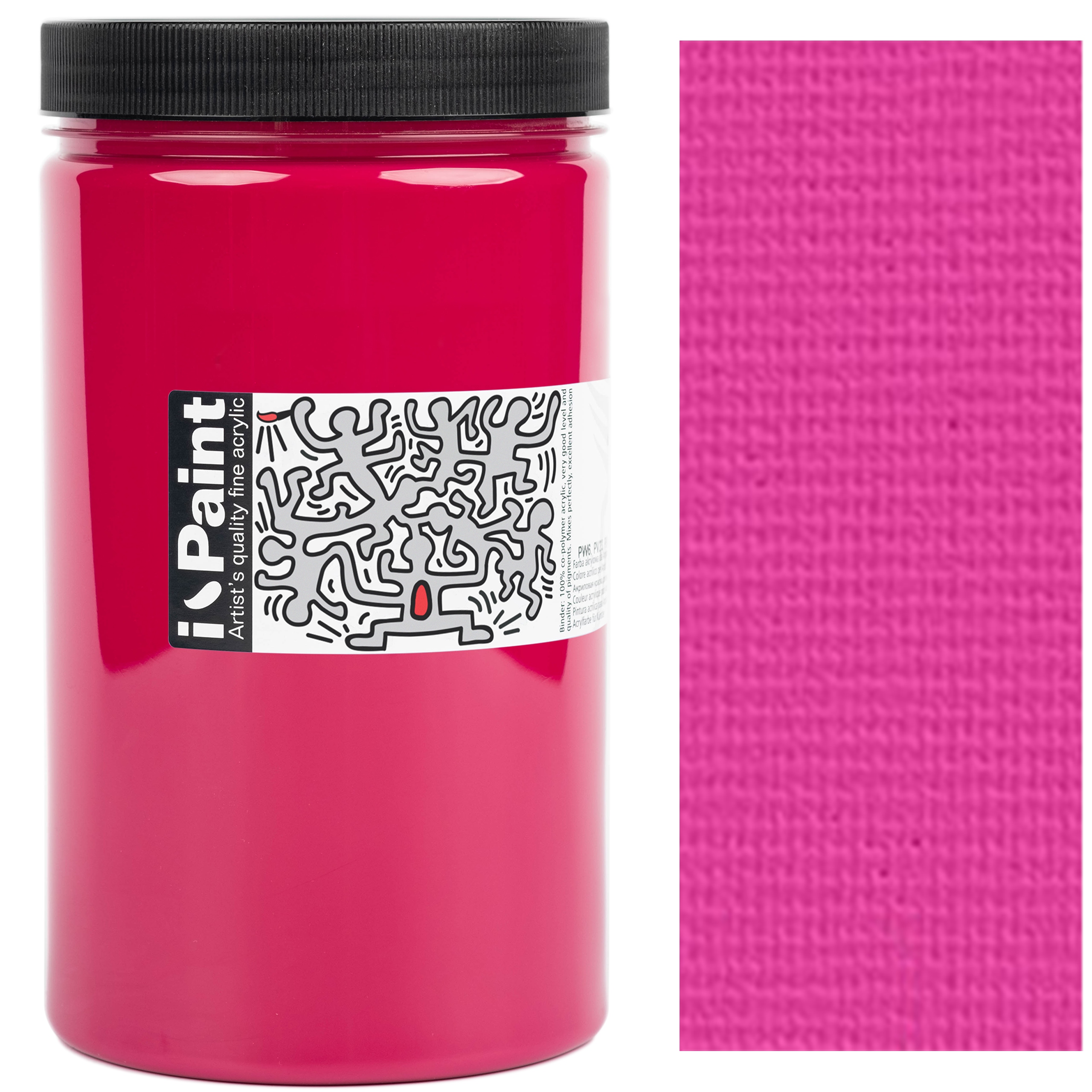 Barva Akrylová umělecká růžová fuchsie Renesans Ipaint 1200 Ml 7 Magenta