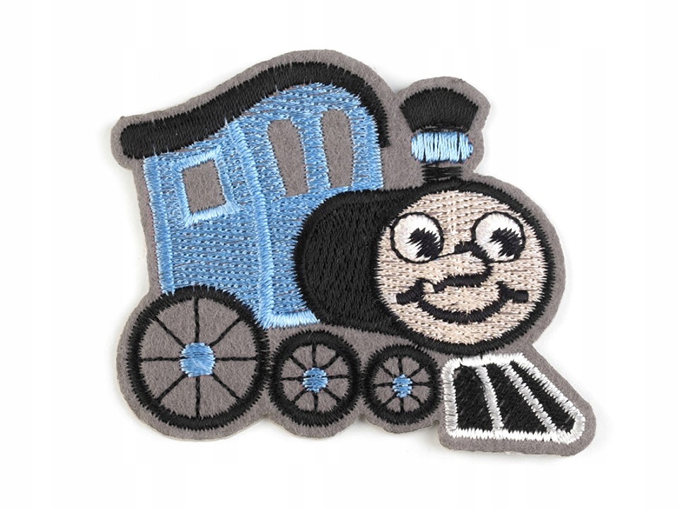 

Naprasowanka chłopięca pociąg Tomek błękitny