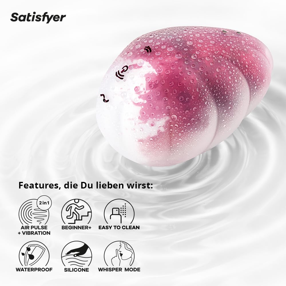 SATISFYER Cloud Dancer Wibrator Powietrzny Stymulacja Klitorisu Wodoodporny — miniatura 4
